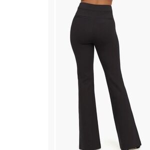 Spanx Black Ponte Knit Flare Leg Pull On Career Dress Pants XL